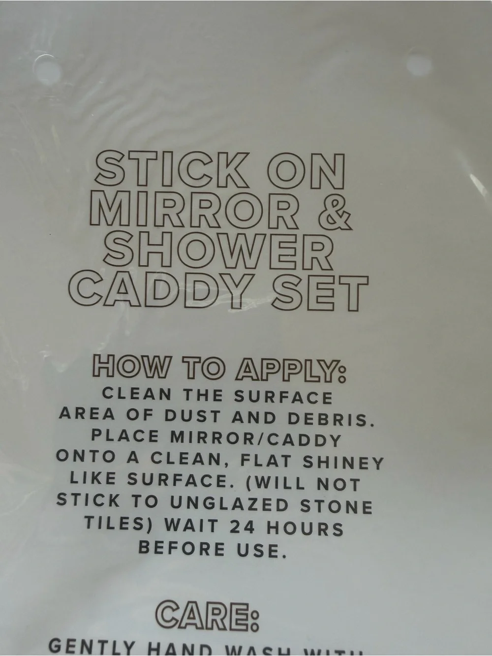 NWT Target Stick-On Bathroom Mirror & Organizer in Light Gray (B)